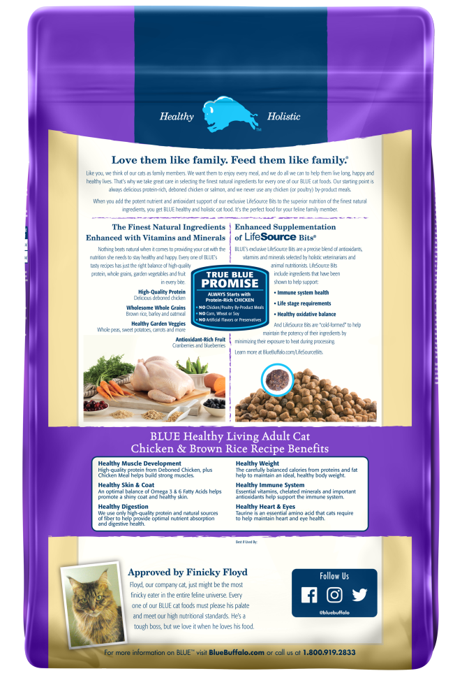 adult cat food blue buffaloblue buffalo Blue Buffalo Healthy Living Adult Chicken and Brown Rice Recipe Dry Cat Food  - Philadelphia, PA
