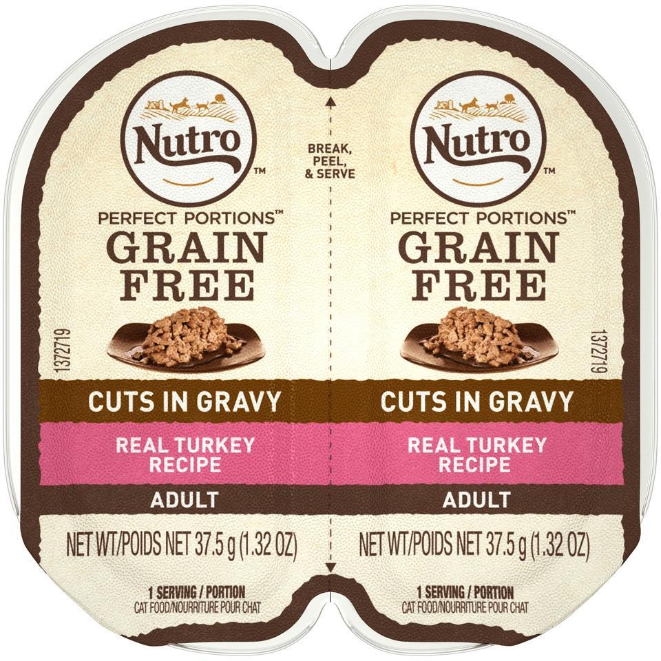 Nutro Perfect Portions Grain Free Cuts In Gravy Real Turkey Recipe