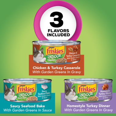 Friskies Indoor Wet Cat Food Variety Pack 24 Count