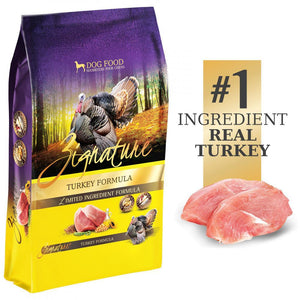 Zignature turkey outlet dog food