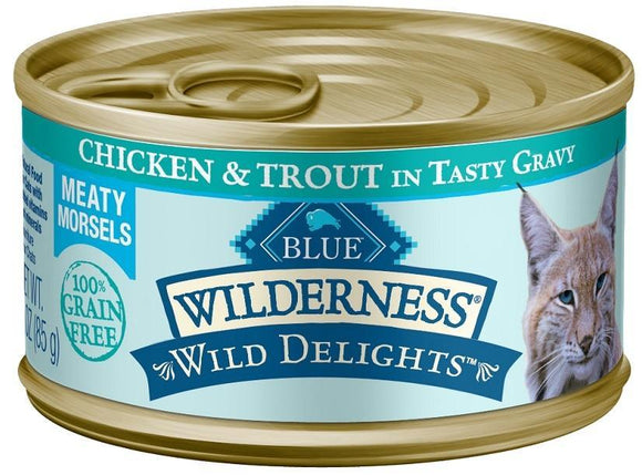 Blue Buffalo Wilderness Wild Delights Chicken and Trout Canned Cat Food