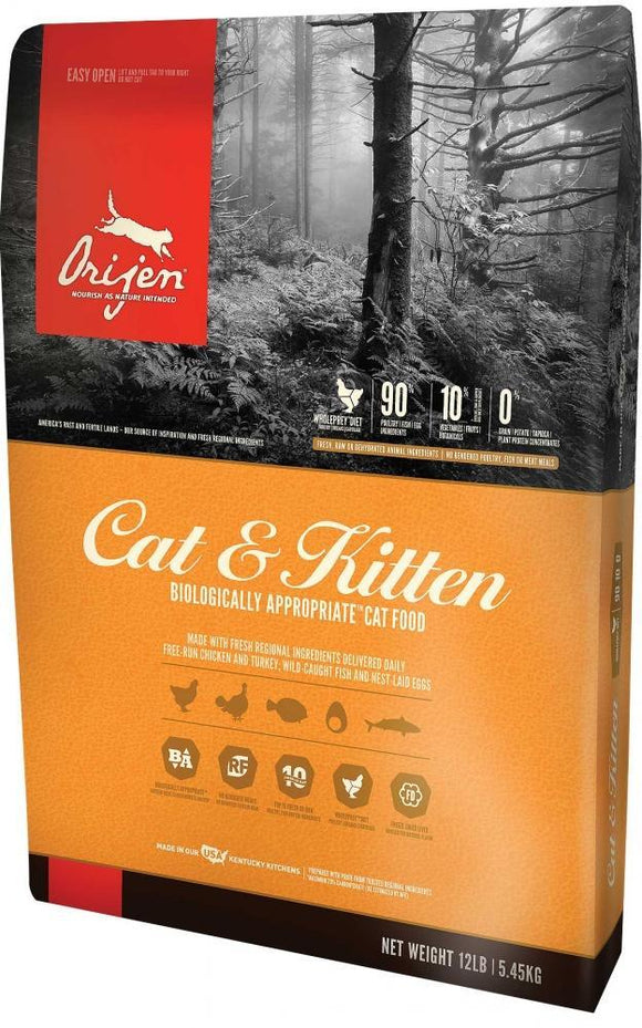 ORIJEN Cat and Kitten Grain Free Dry Cat Food