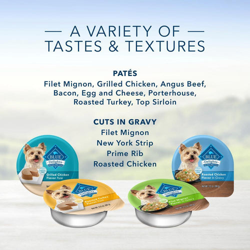 Blue Buffalo Blue Delights Small Breed Filet Mignon Pate Dog Food Cup