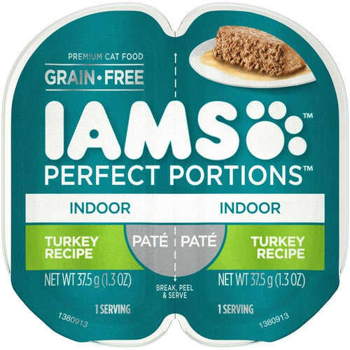 Iams Perfect Portions Indoor Turkey Pate Wet Cat Food Tray