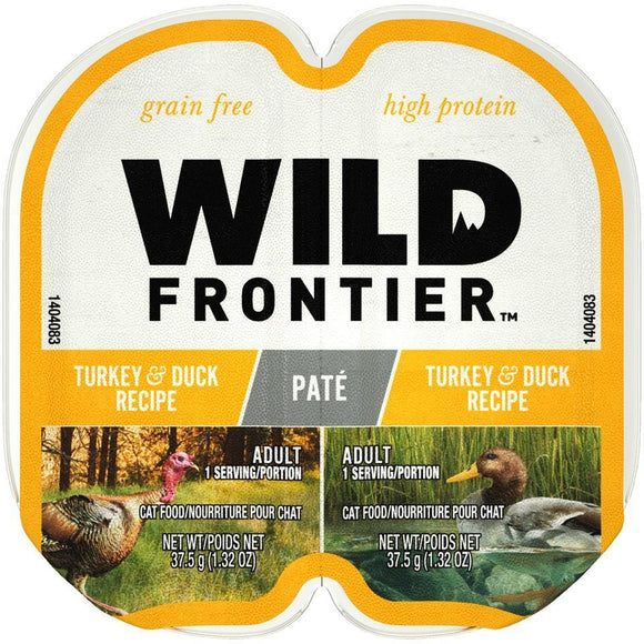 Wild Frontier Perfect Portions Grain Free Real Turkey & Duck Pate Wet Cat Food Trays