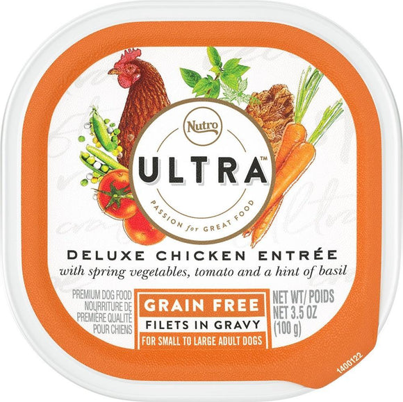 Nutro Ultra Grain Free Deluxe Chicken Entree Filets in Gravy Wet Dog Food