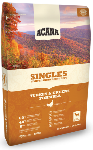 ACANA Singles Limited Ingredient Diet Grain Free Turkey Greens Dry Dog Food