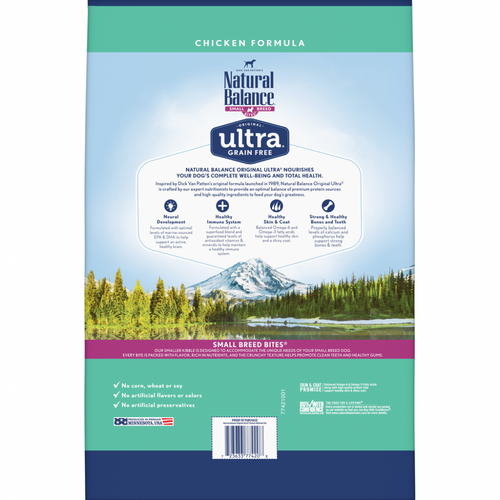 Natural Balance Original Ultra Grain Free Small Breed Bites Chicken Recipe Dry Dog Food Philadelphia PA Monster Pets