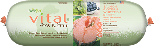 Vital® Grain Free Salmon & Ocean Whitefish Dog Food Recipe With Spinach, Cranberries & Blueberries