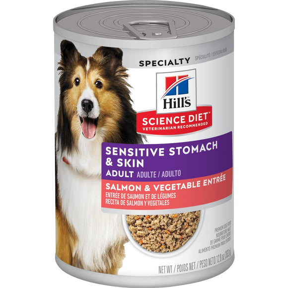 Hill's® Science Diet® Adult Sensitive Stomach & Skin Salmon & Vegetable Entrée dog food