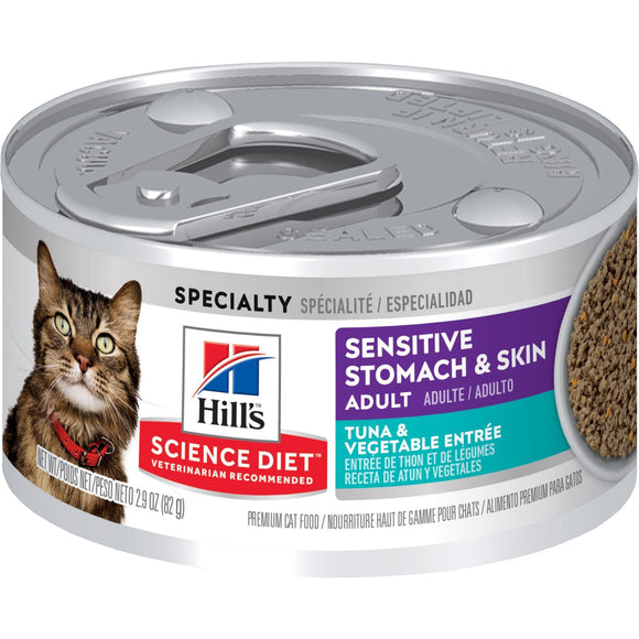 Hill's® Science Diet® Sensitive Stomach & Skin Tuna & Vegetable Entrée cat food