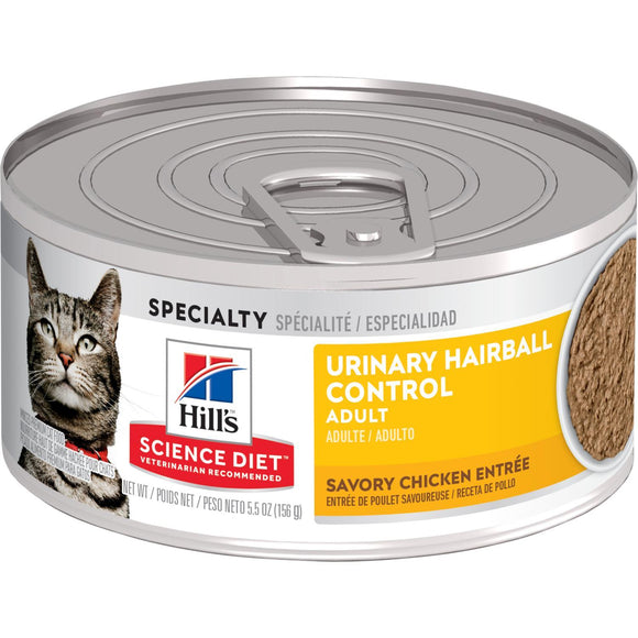 Hill's® Science Diet® Adult Urinary Hairball Control Savory Chicken Entrée cat food